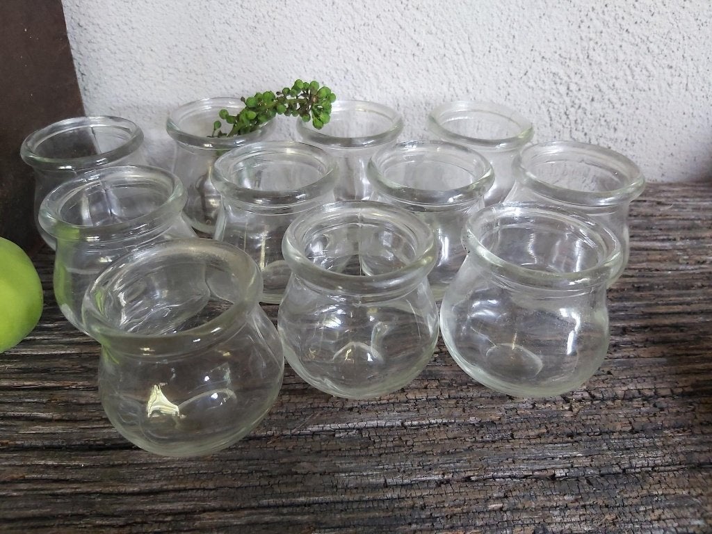 Set van 11 oude franse (medische) glaasjes (cupping), Enlèvement ou Envoi