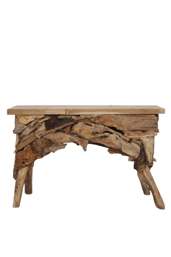 teak houten wandtafel 120 cm lang, Ophalen, 100 tot 150 cm, Teakhout, Nieuw