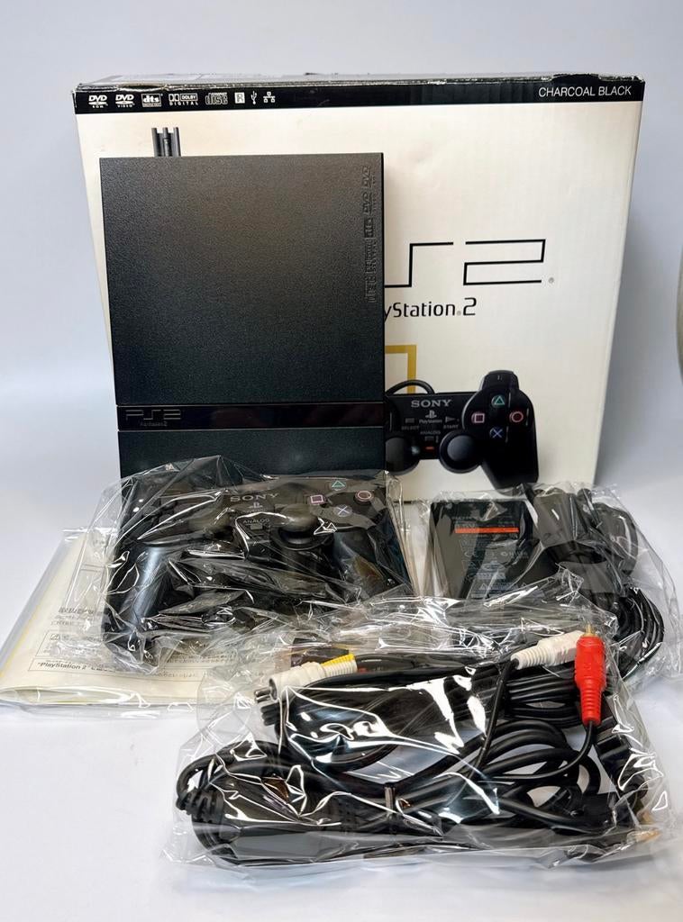 Ps2 Slim black, Games en Spelcomputers, Spelcomputers | Sony PlayStation 2, Ophalen of Verzenden, Zo goed als nieuw, Slim