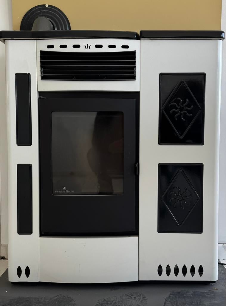 Pelletkachel 12kw, Ophalen, Zo goed als nieuw, Vrijstaand, Pelletkachel