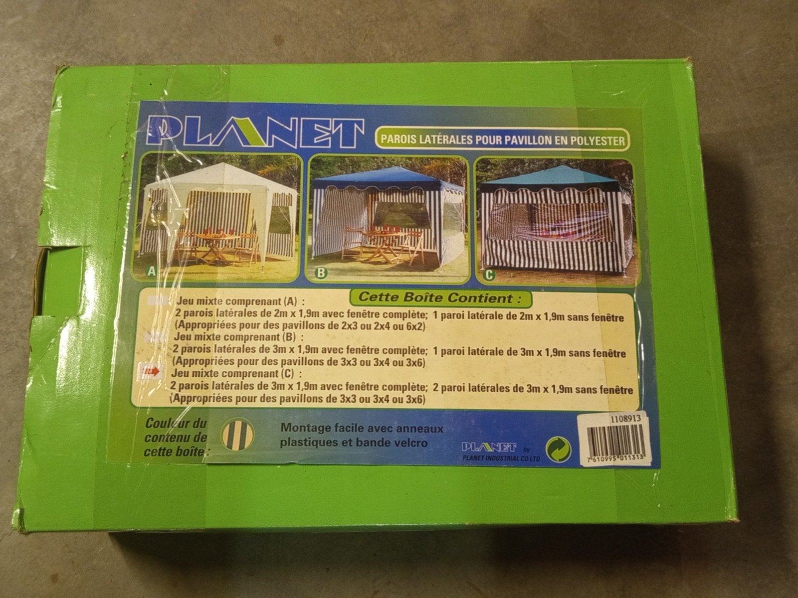 Parois pour pavillon montage facile jamais servi, Caravanes & Camping, Enlèvement