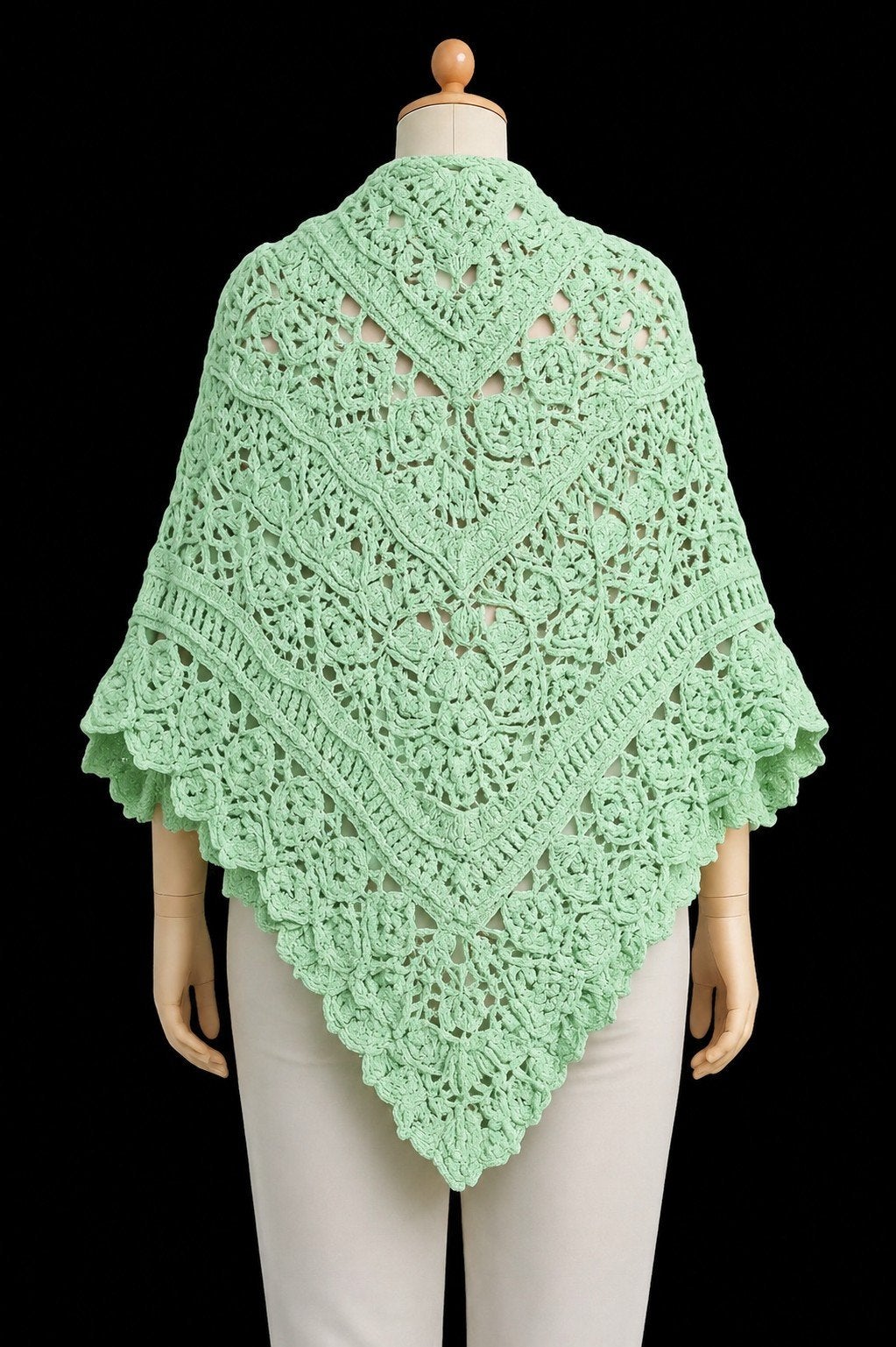 Magnifique châle femme Vert menthe fait main, Kleding | Dames, Mutsen, Sjaals en Handschoenen, Ophalen of Verzenden