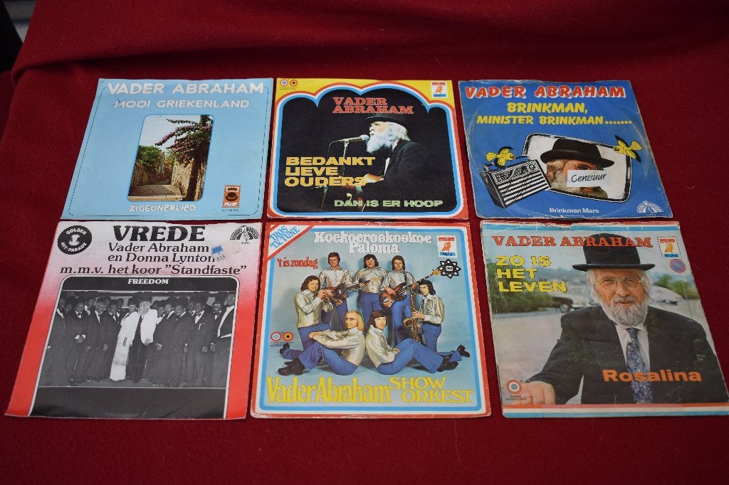 45t's uit de carriere van Vader ABRAHAM & co, Cd's en Dvd's, Ophalen of Verzenden, Zo goed als nieuw, Levenslied of Smartlap, Overige typen