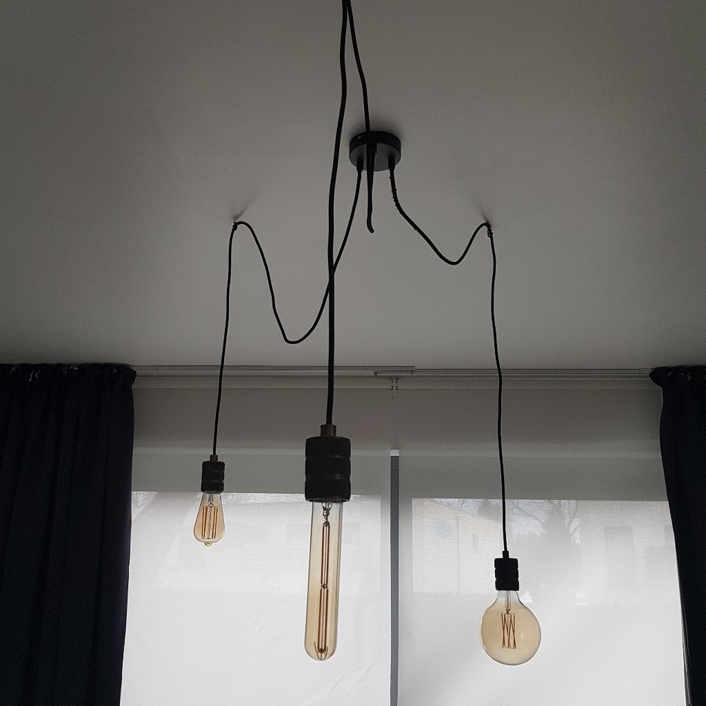 plafondlampen - lampen, Huis en Inrichting, Ophalen, Zwart, Zo goed als nieuw, Hanglamp
