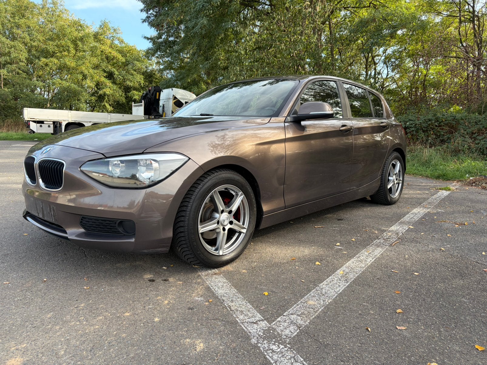 BMW 116d, Auto's, Voorwielaandrijving, Euro 5, Zwart, Bruin