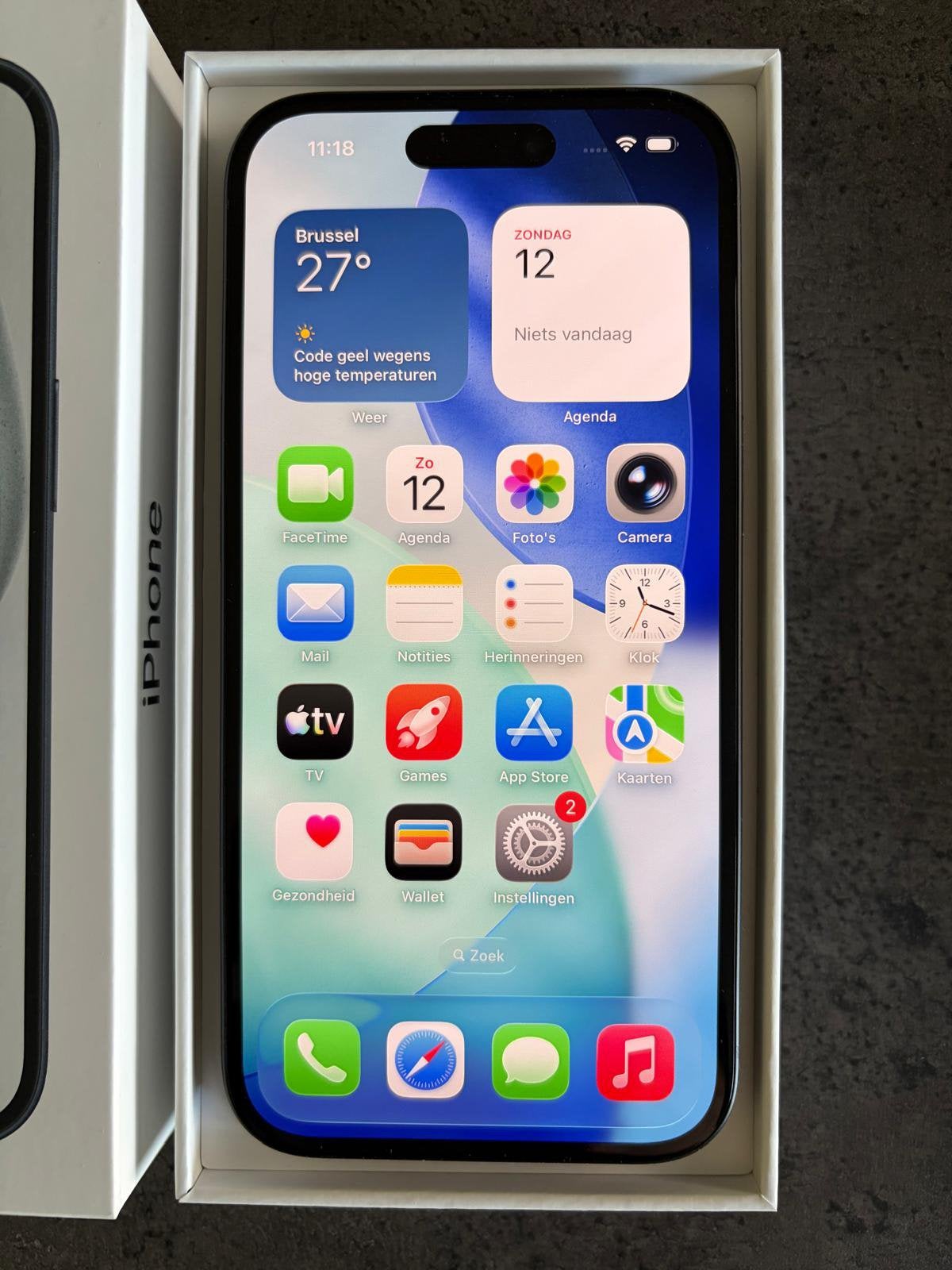 Iphone 15 256 gb 98% batterijcapaciteit, Télécoms, Téléphonie mobile | Apple iPhone, 256 GB, IPhone 15, Comme neuf, Enlèvement