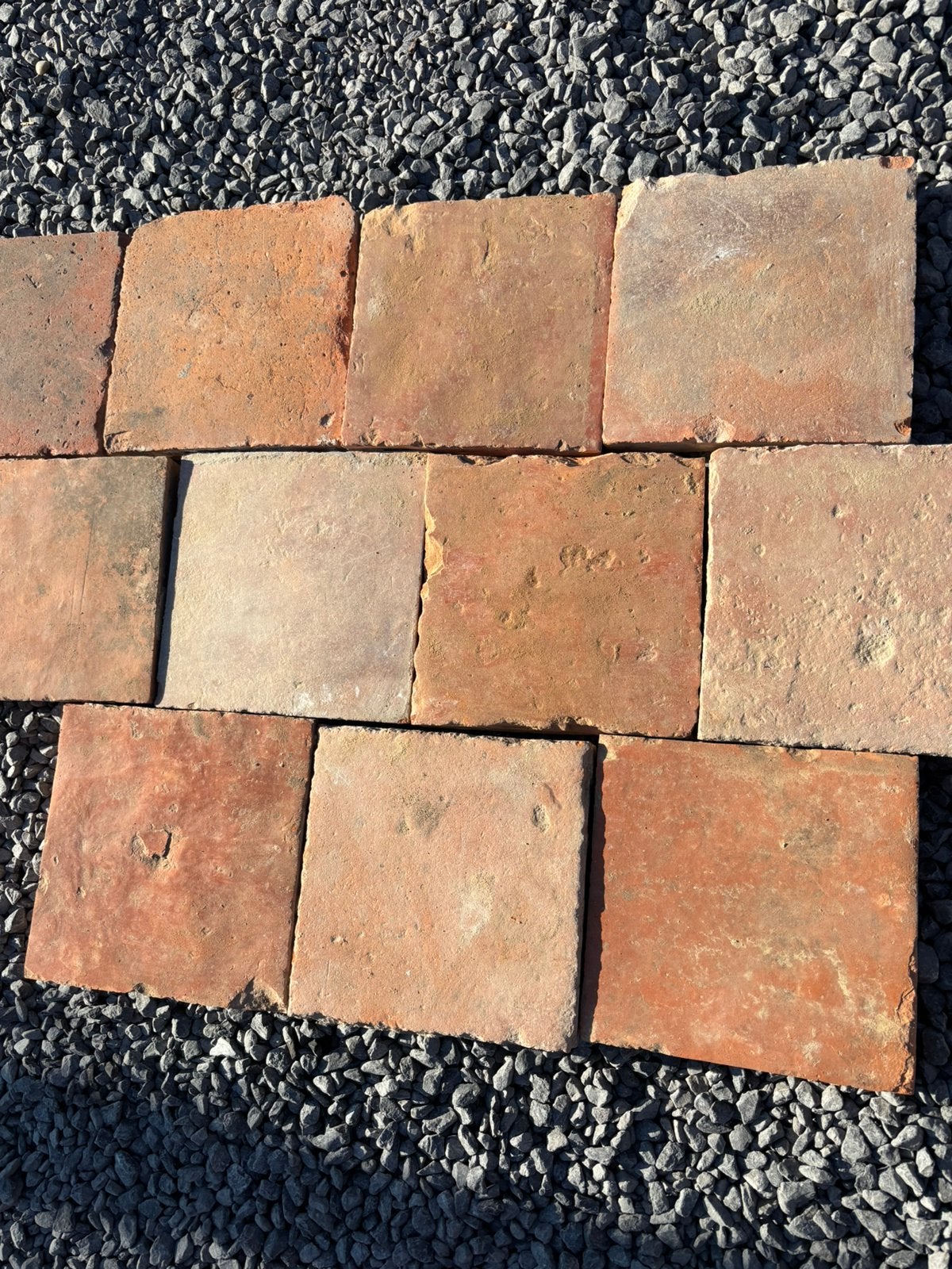 Lot Antieke terracotta tegels. Voor info BELLEN 0474220705, Ophalen