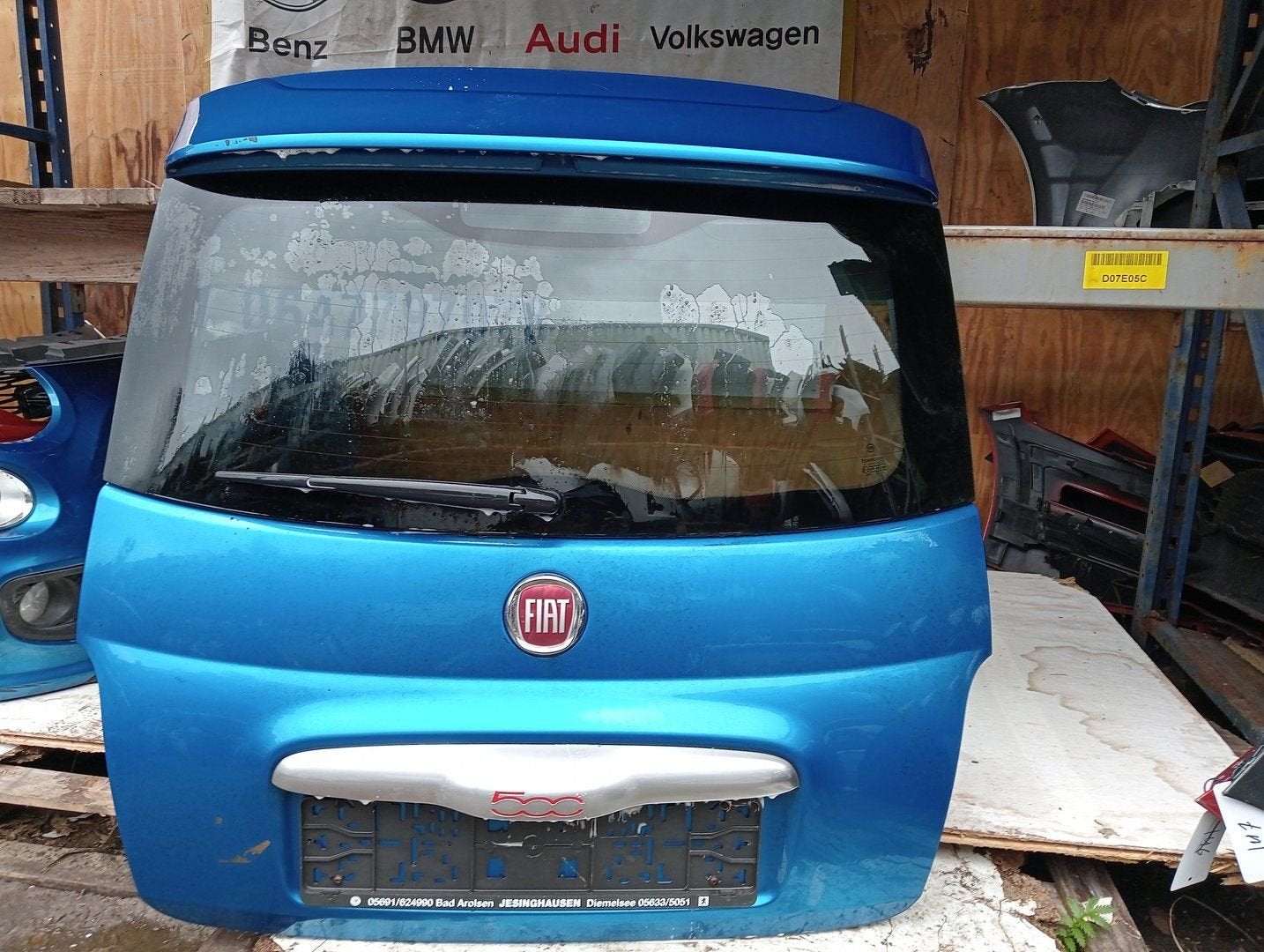 Fiat 500 achterklep kofferklep kofferdeksel 2007-2020, Arrière, -, Haillon arrière, Utilisé