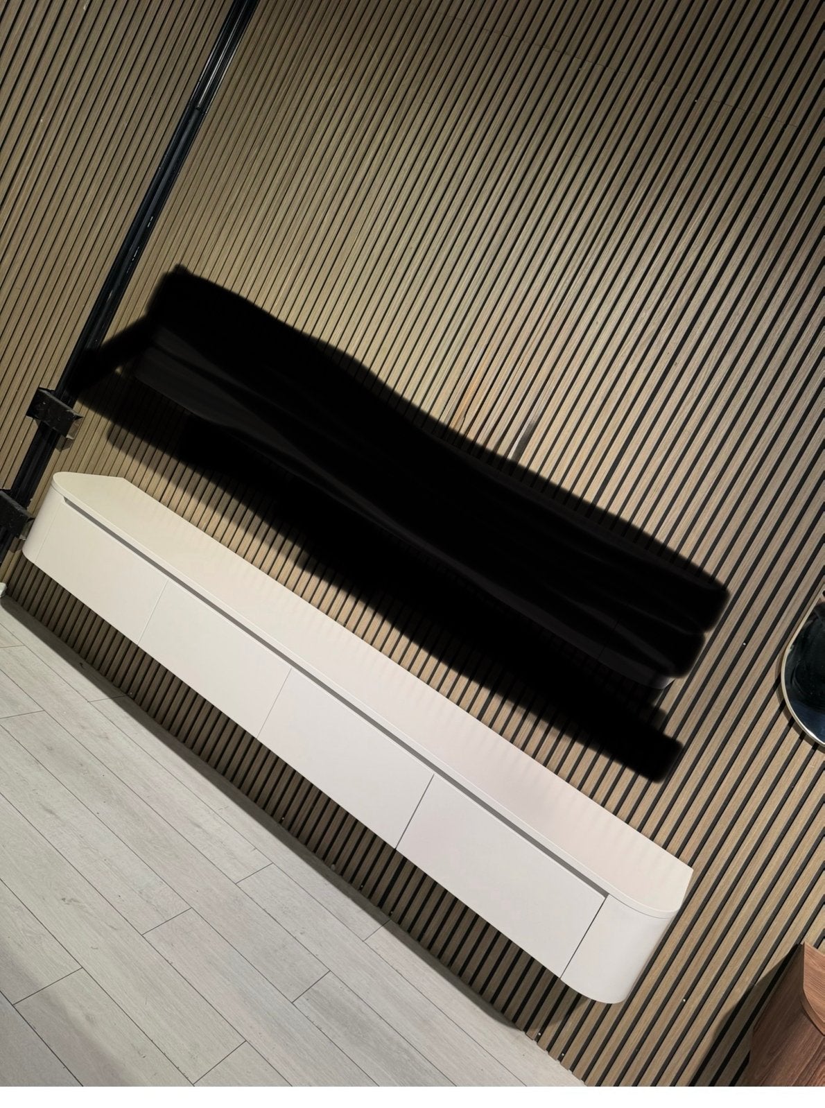 Japandi  Tv meubel beige, Ophalen, Nieuw, 200 cm of meer, Minder dan 100 cm