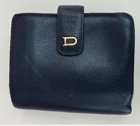 blauwe portefeuille Delvaux Dinar, Handtassen en Accessoires, Overige merken, Gebruikt, Blauw, Ophalen of Verzenden