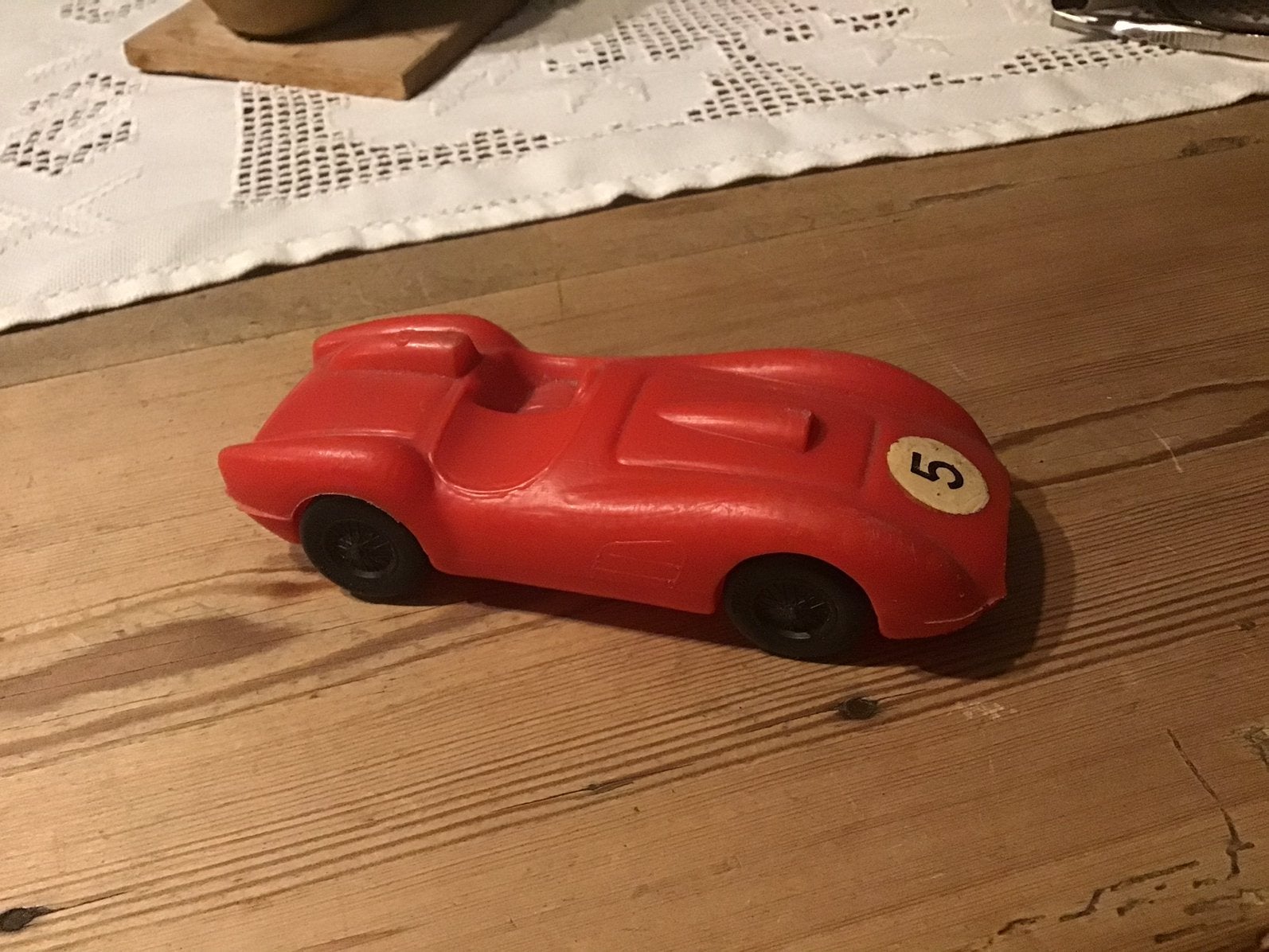 Vintage raceauto in plastic plastiek ferrari testa rossa, Antiek en Kunst, Ophalen of Verzenden