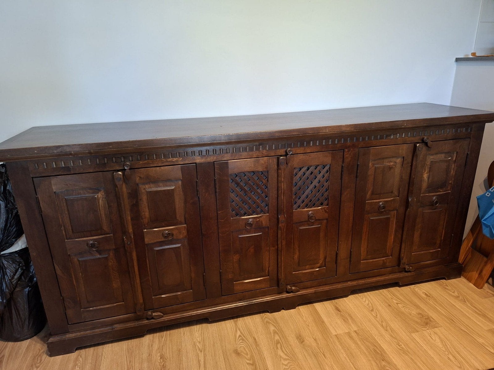 houten dressoir, Huis en Inrichting, Ophalen, 200 cm of meer, 25 tot 50 cm, Gebruikt