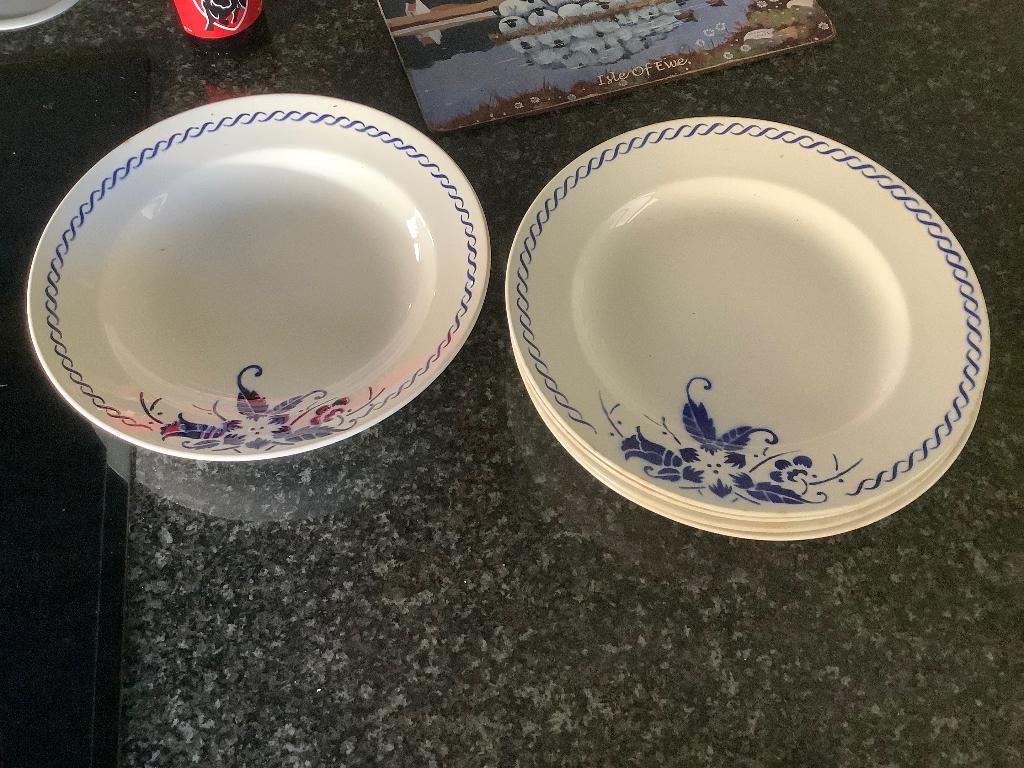 Borden Boch 5 stuks, Antiek en Kunst, Antiek | Servies los, Ophalen of Verzenden