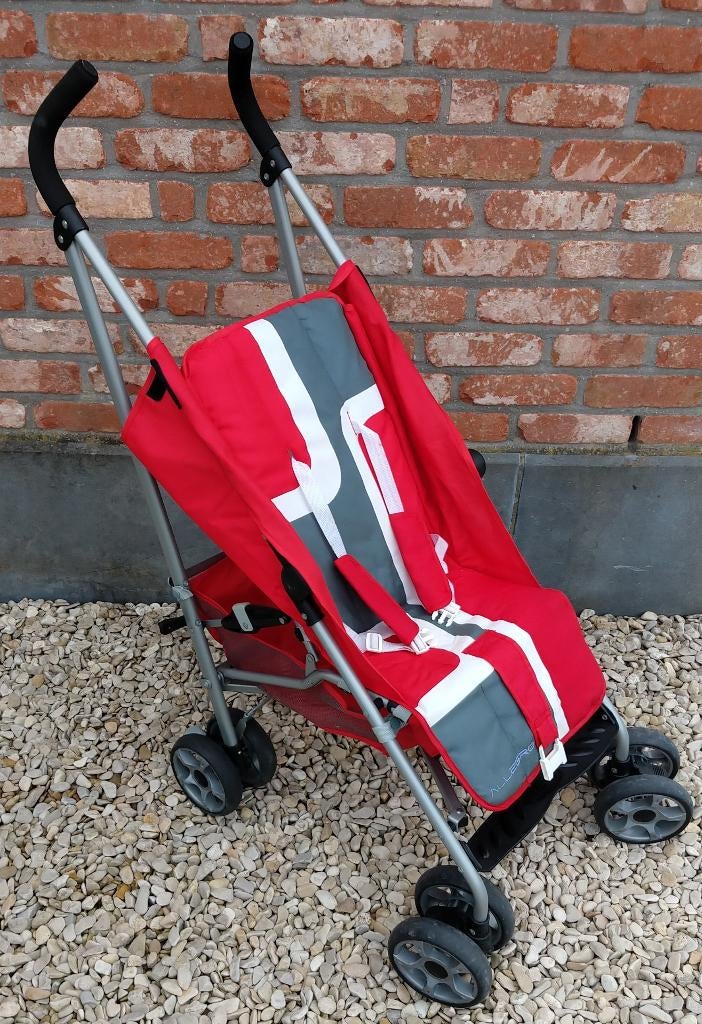 Poussette canne rouge & blanc, Enlèvement, Utilisé, Poussette