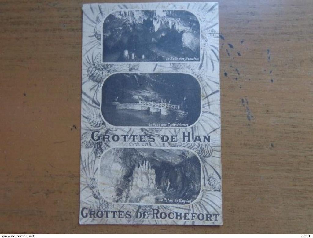 Postkaart, Grottes de Han - Grotte de Rochefort, Envoi, Affranchie, Namur