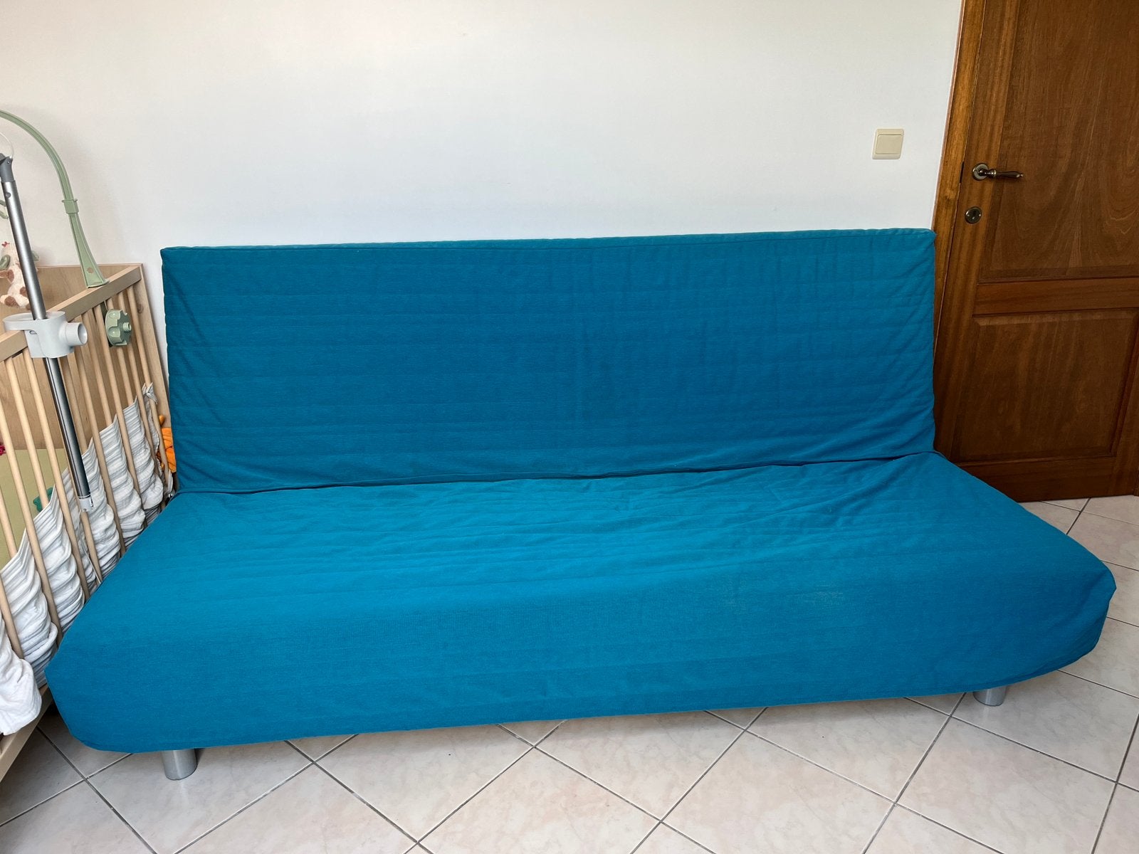Ikea Beddinge slaapbank, Enlèvement, Utilisé, Queen size, Bleu