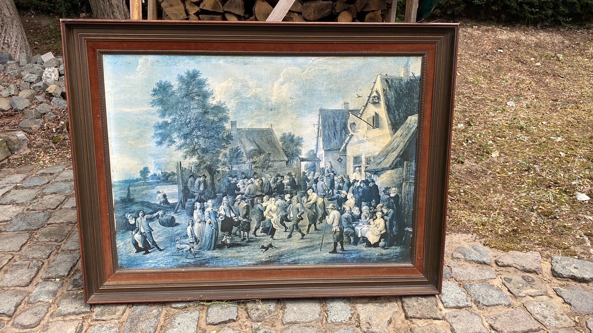 Cadre avec toile, Antiquités & Art, Enlèvement, Toile
