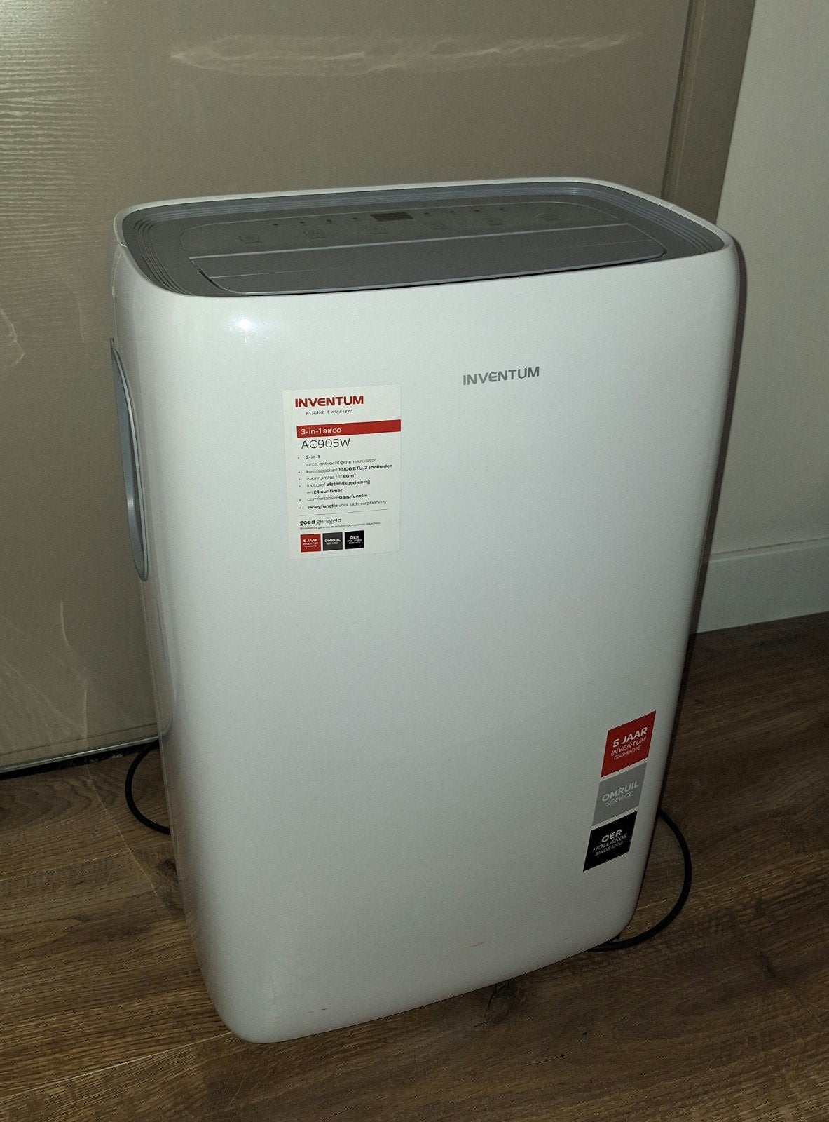 Mobiele Airco 3 in 1 met afstandsbediening, Ophalen, Gebruikt, 3 snelheden of meer, Afstandsbediening