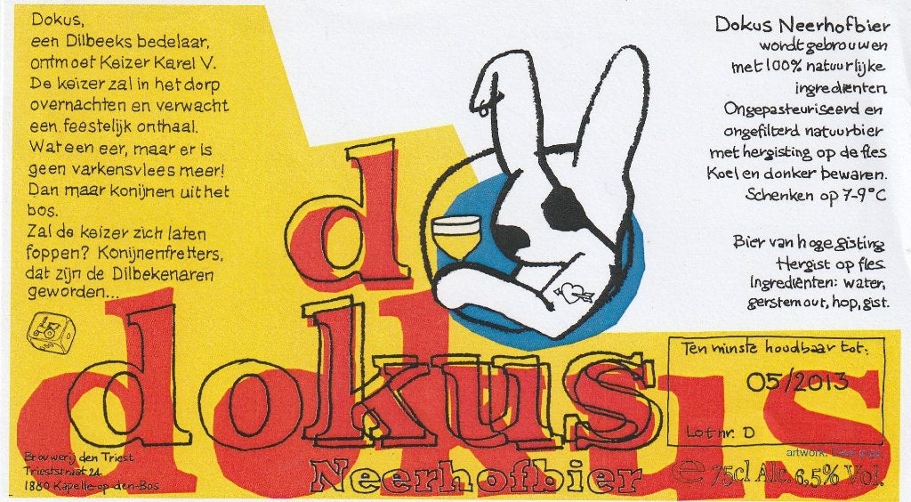 bieretiket Belgie Den Triest Kapelle o/d Bos : Dokus, Verzenden, Nieuw, Overige typen, Overige merken