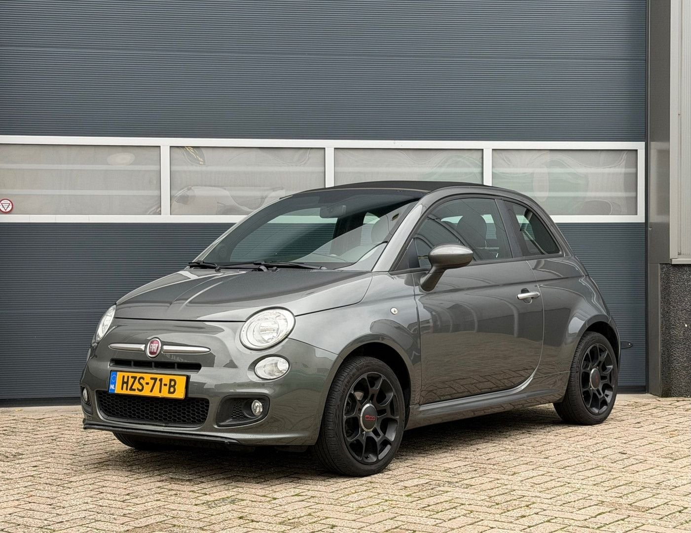 Fiat 500C S 1.2 Sport bj.2015 Cabrio|Leder|Carplay., Argent ou Gris, Achat, Cabriolet, Noir