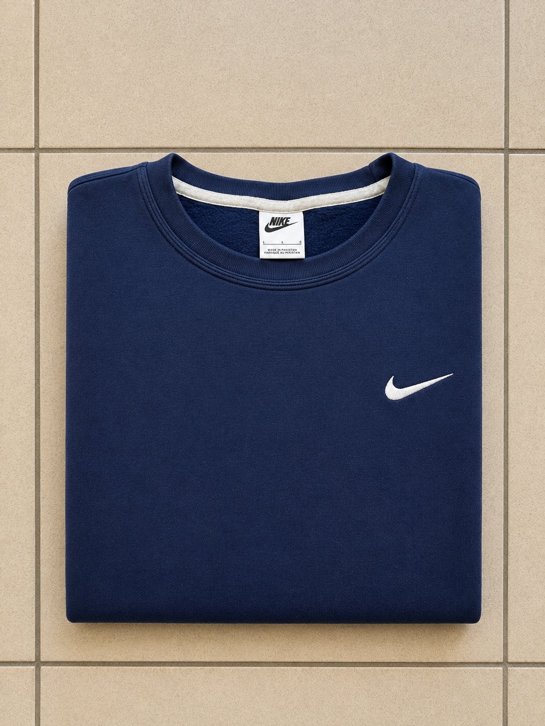 blauwe nike trui maat: L, Enlèvement ou Envoi, Comme neuf, Taille 52/54 (L), Bleu