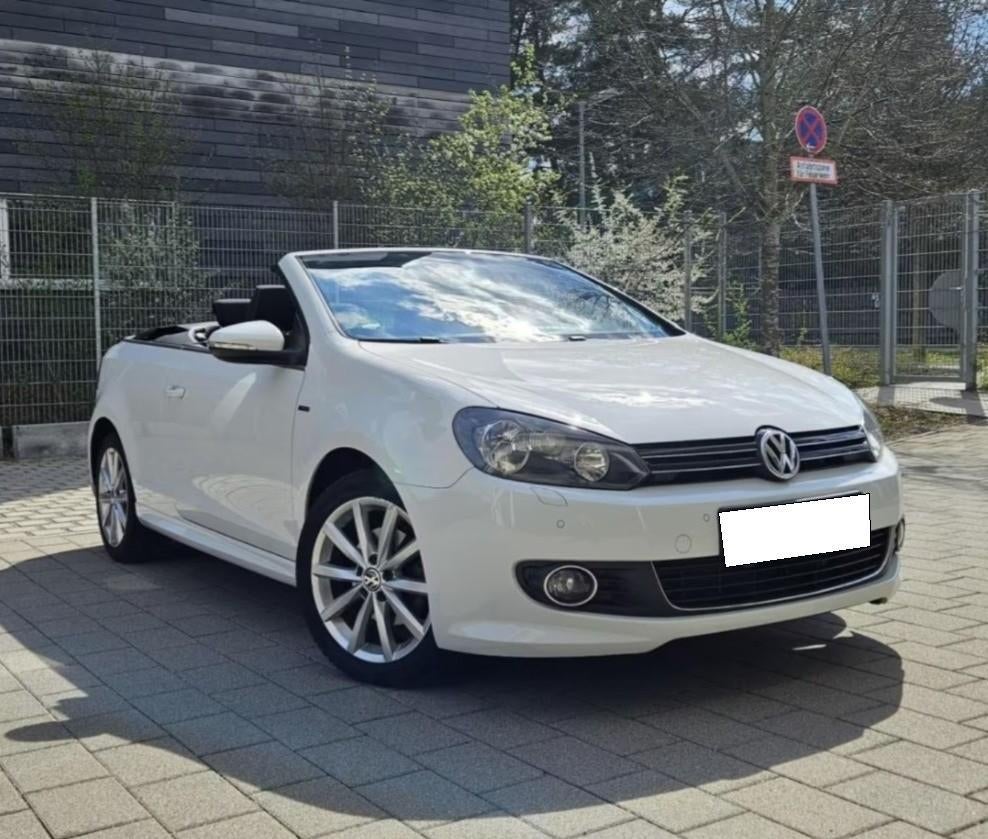 VW Golf Cabriolet ️ 1.2  VW onderhoud + rekeningen, Voorwielaandrijving, Zwart, Cabriolet, Wit