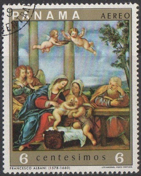 Panama - 'Heilige Familie' - Francesco Albani - 1969, Ophalen of Verzenden, Gestempeld