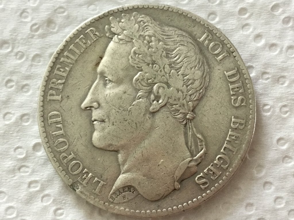 5 francs 1849 Leopold I, Timbres & Monnaies, Monnaies | Belgique, Enlèvement ou Envoi, Argent, Argent