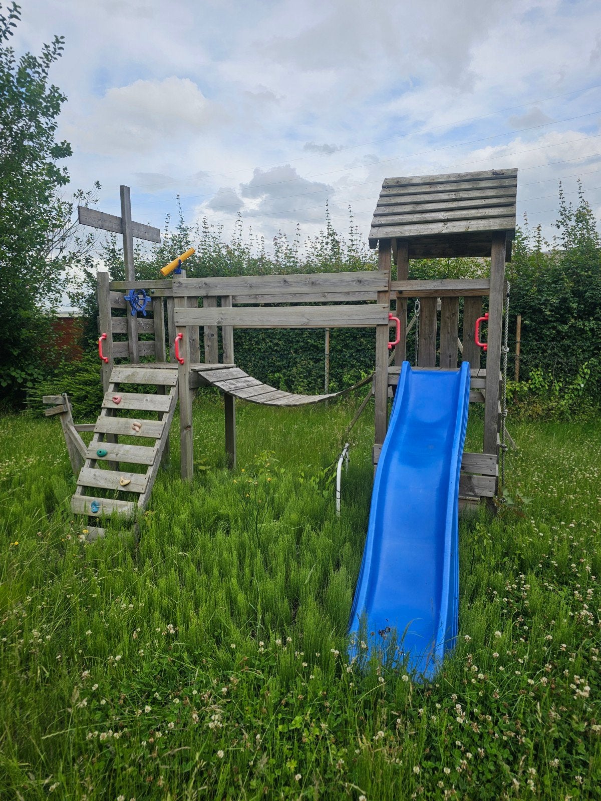 WICKEY GhostFlyer - massief houten speeltuig, Kinderen en Baby's, Speelgoed | Buiten | Speeltoestellen, Ophalen, Klimtouw