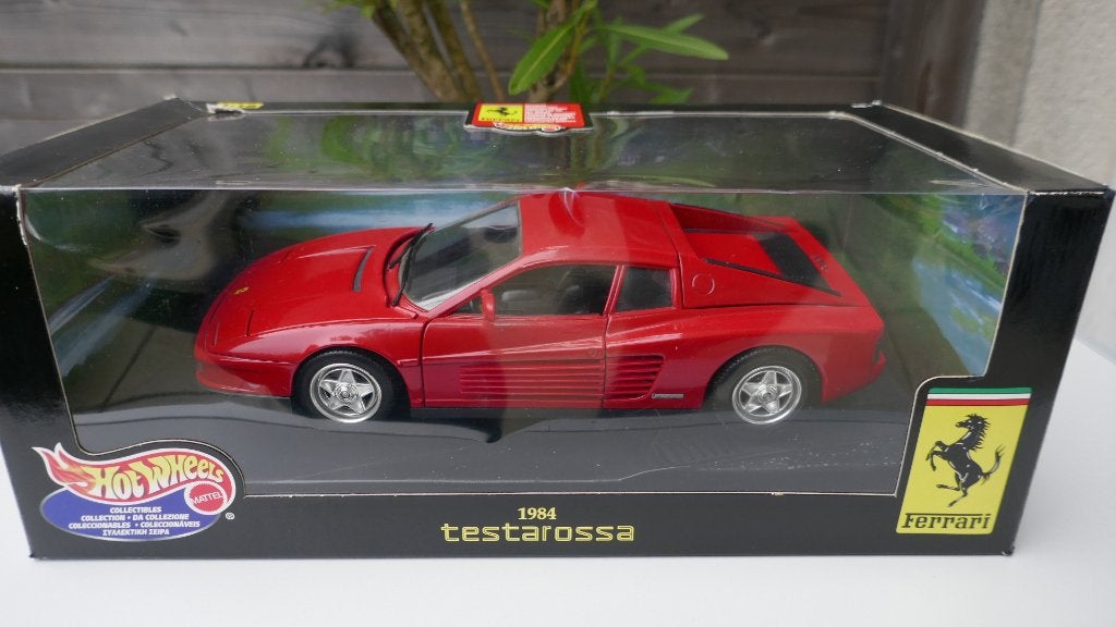 Hotwheels 1/18 Ferrari Testarossa met OVP, Enlèvement ou Envoi, Comme neuf, Voiture, Hot Wheels