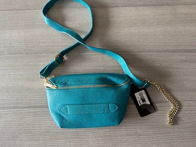Sac à bandoulière turquoise (nr7836), Enlèvement ou Envoi, Neuf, Bleu, Sac à bandoulière