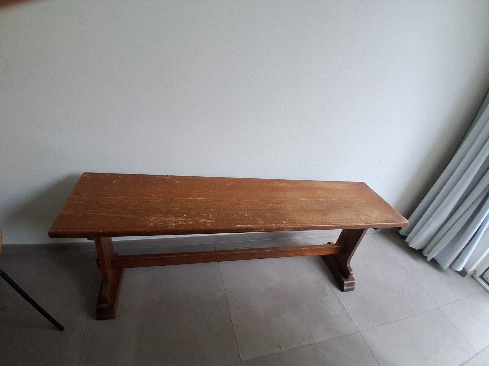 Banc vintage ancien en bois, Antiquités & Art, Enlèvement