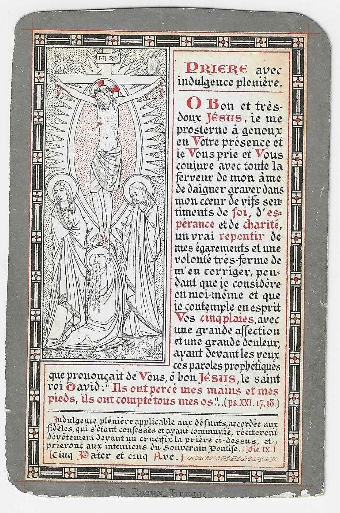 Vicomte Bernard Du Bus De Gisgnies, Jabbeke 1883, Enlèvement ou Envoi, Image pieuse
