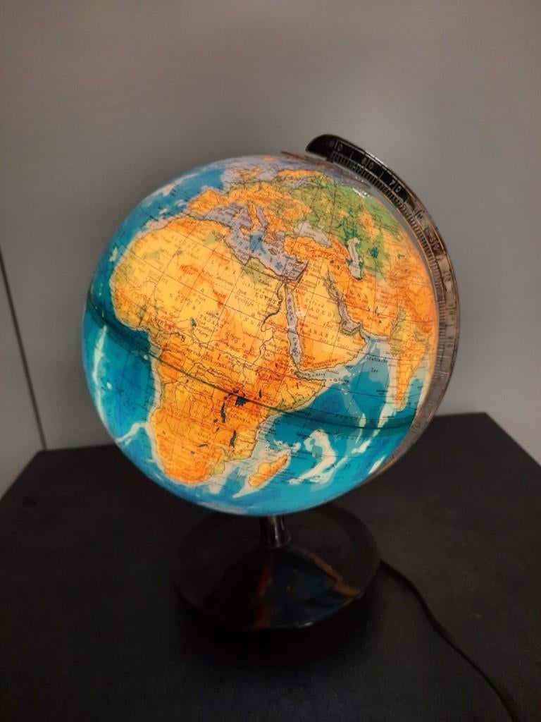 Prachtige! vintage Duplex Columbus globe - wereldbol, Ophalen, Verlicht, Gebruikt