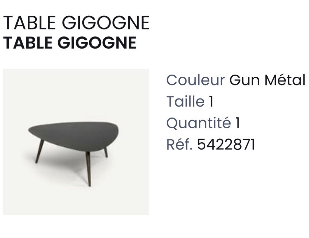 Table gigogne, Comme neuf, Enlèvement, Métal, Ovale