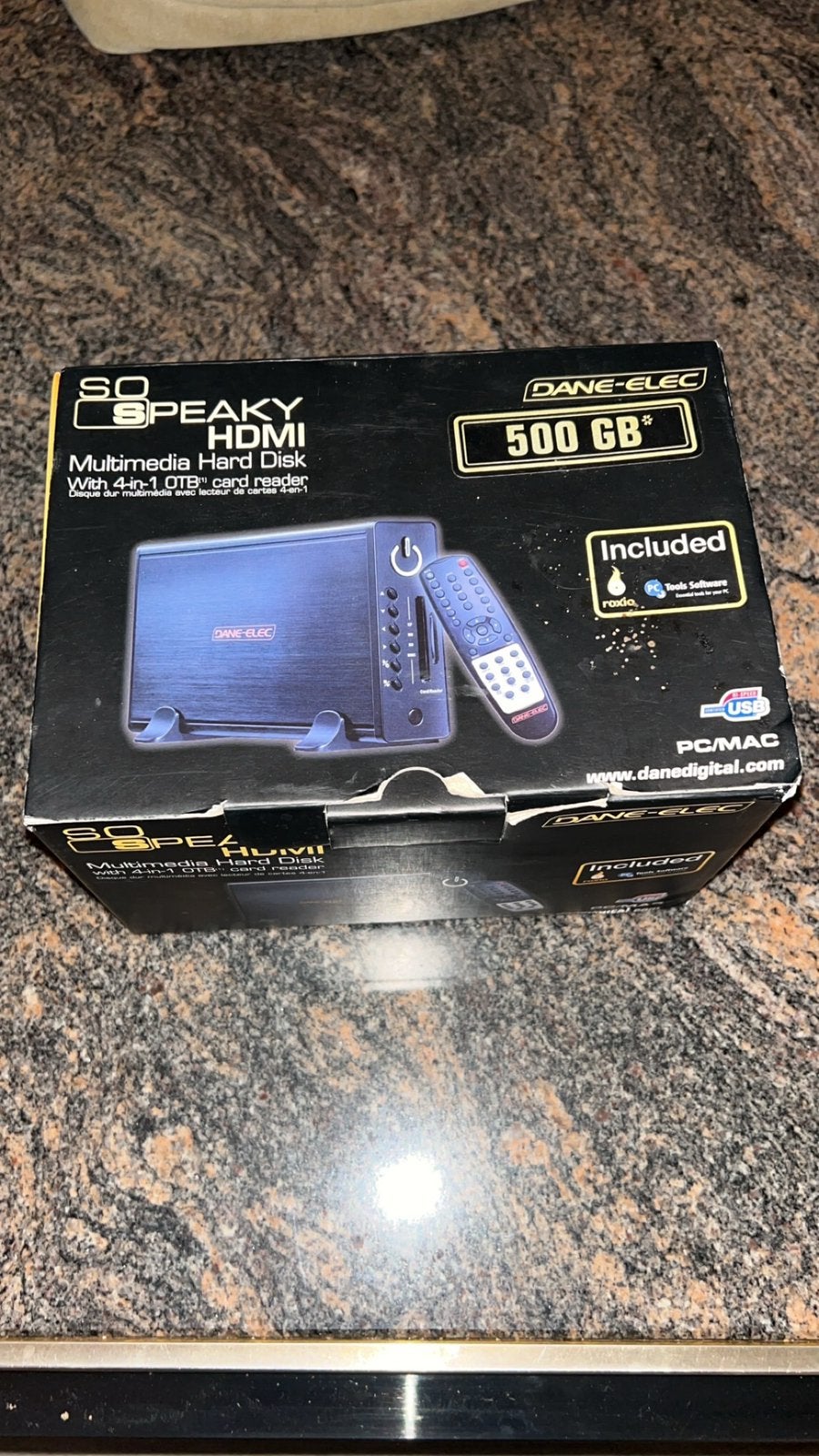 DANE-ELEC So Speaky HDMI 500GB Multimedia Hard Disk, Computers en Software, Ophalen of Verzenden, Zo goed als nieuw