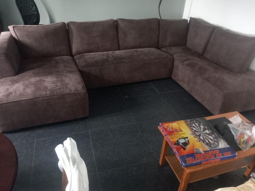 Zetel, Huis en Inrichting, Zetels | Zetels, Ophalen, Gebruikt, 100 tot 125 cm, Hoekbank