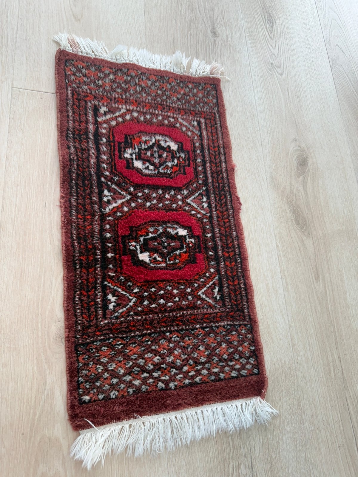 Kleine Bochara Loper – Handgeknoopt Oosters Tapijt, Antiek en Kunst, Ophalen of Verzenden