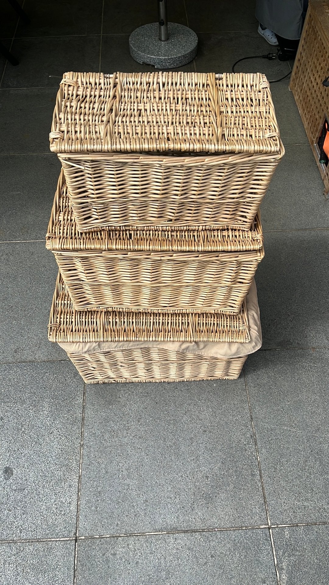 Rieten manden 3 stuks, Enlèvement, Comme neuf