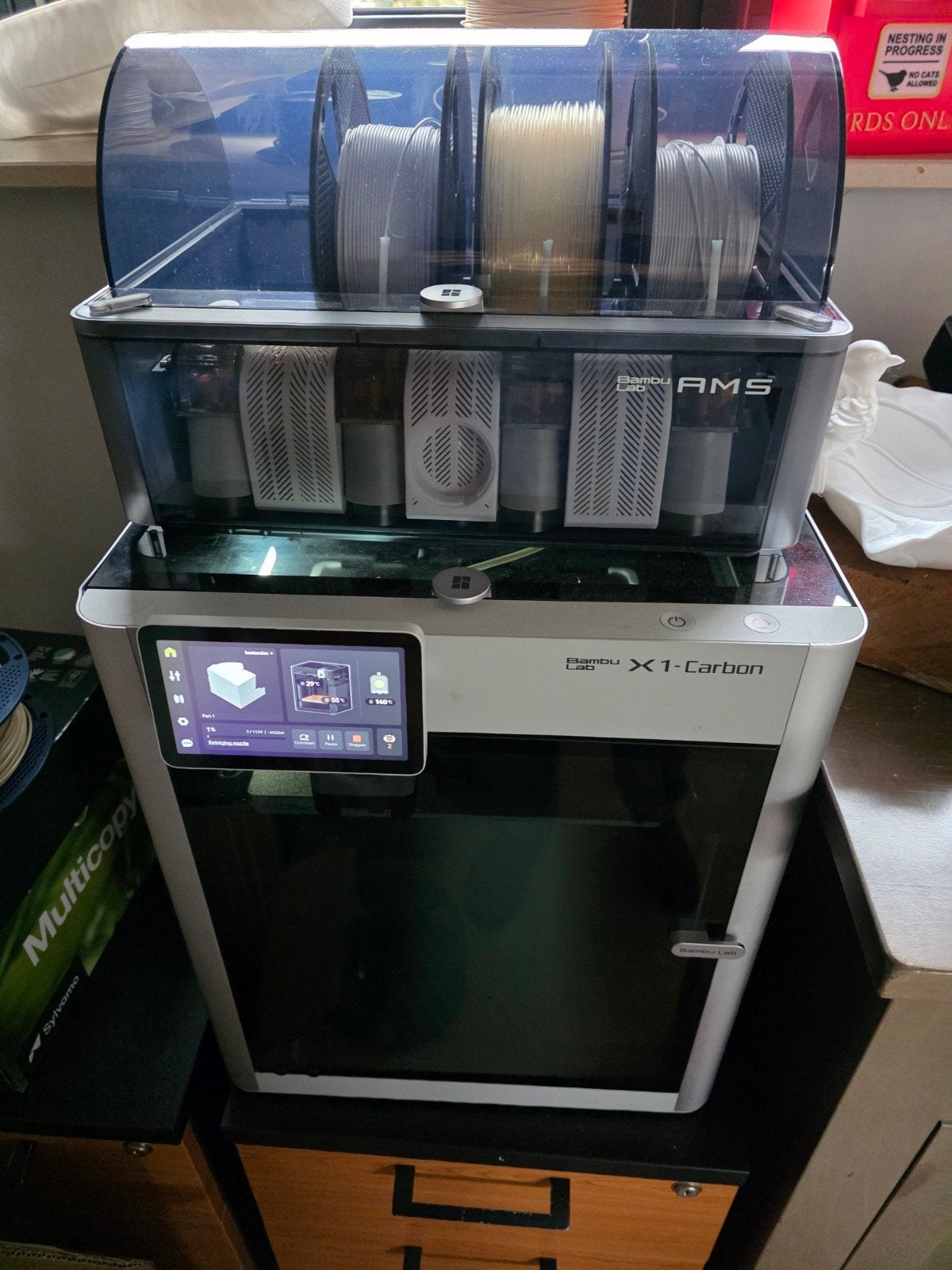 Bambulab X1c met Ams 9 buildplates extruder..., Enlèvement