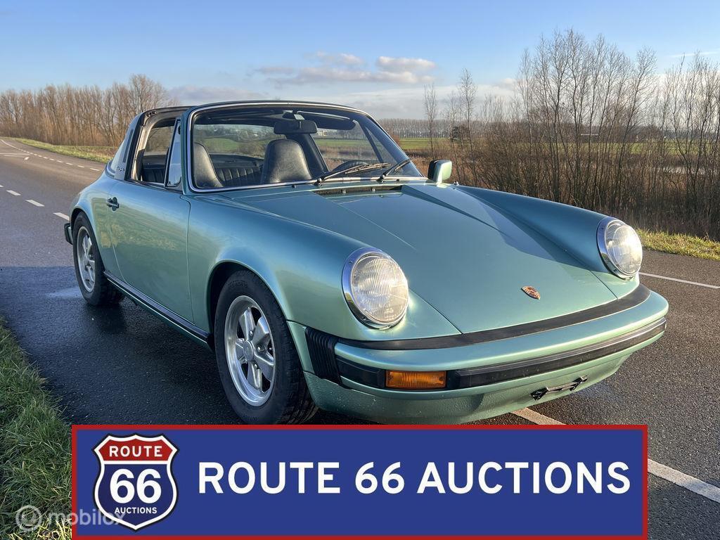 Porsche 911 S Targa | 1976 | Route 66 Auctions, Auto's, Zwart, Bedrijf, Overige carrosserie, Porsche