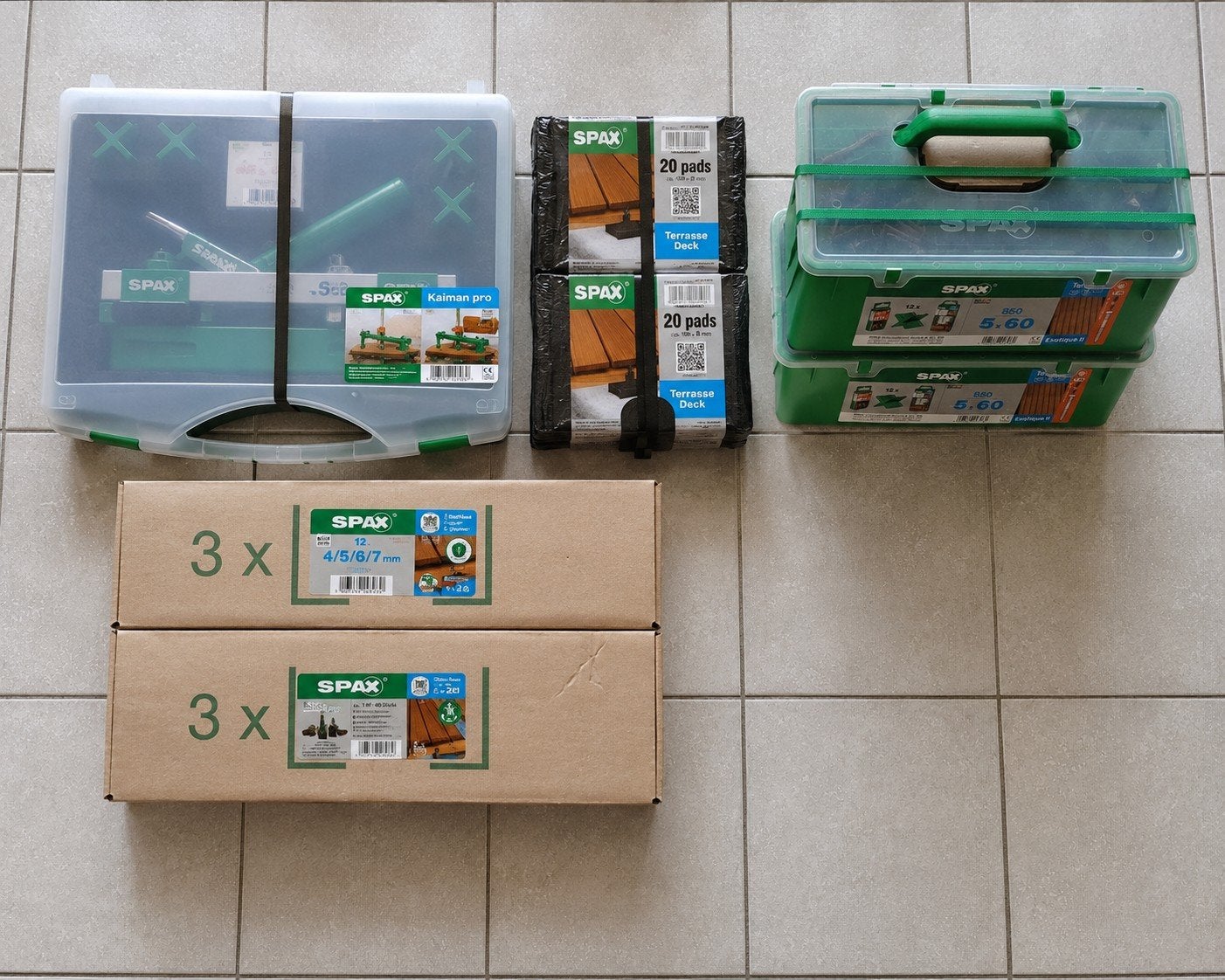 Compleet SPAX Terrasbouw Pakket NIEUW – Schroeven, Kaiman Pr, Tuin en Terras, Vijver-toebehoren, Ophalen, Nieuw
