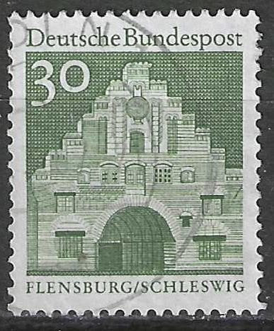 Duitsland Bundespost 1966 - Yvert 358 - Gebouwen  (ST), Verzenden, Gestempeld