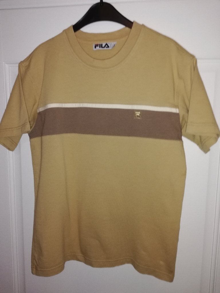 Heren t-shirt large, Kleding | Heren, T-shirts, Maat 52/54 (L), Beige, Ophalen of Verzenden, Zo goed als nieuw