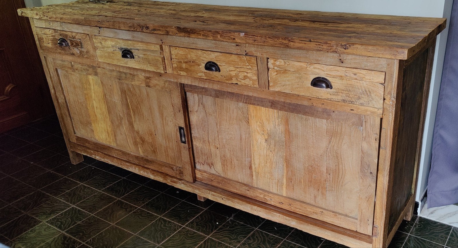 Buffet indonésien en teck., Maison & Meubles, Enlèvement, Teck