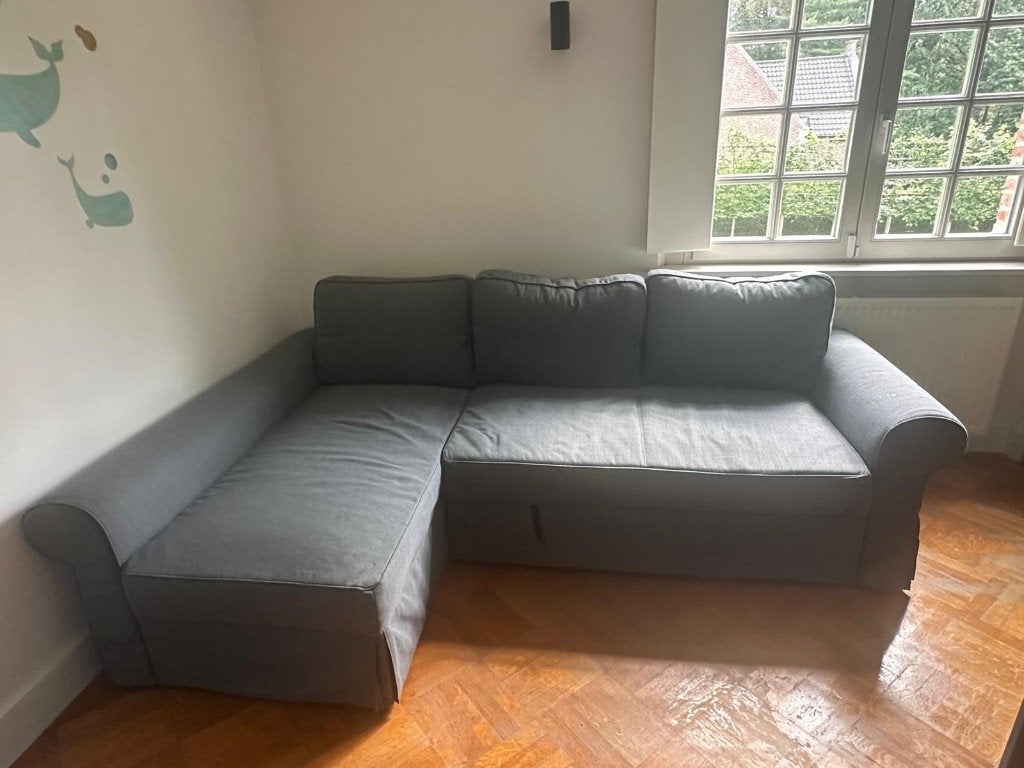 Slaapbank FRIHETEN IKEA Donkergrijs, Gris, Queen size, Enlèvement, Utilisé