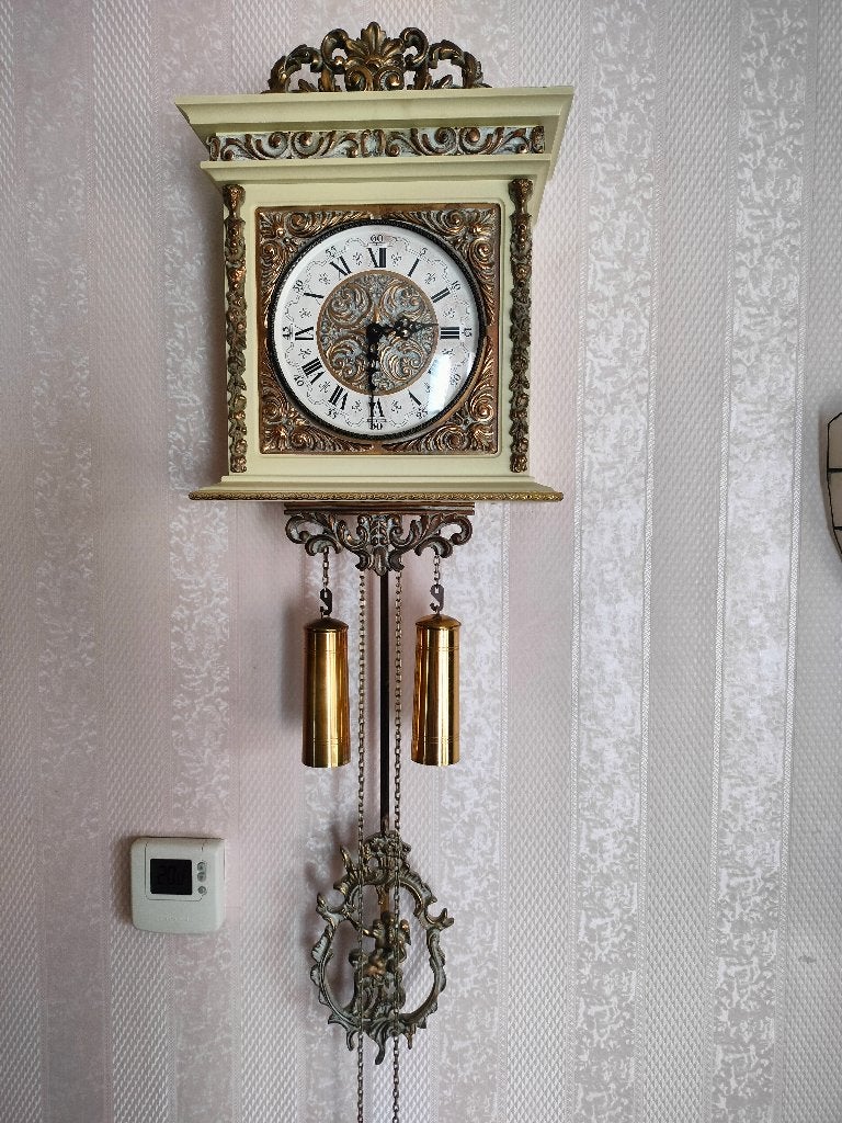 horloge classique blanche et dorée, Enlèvement ou Envoi