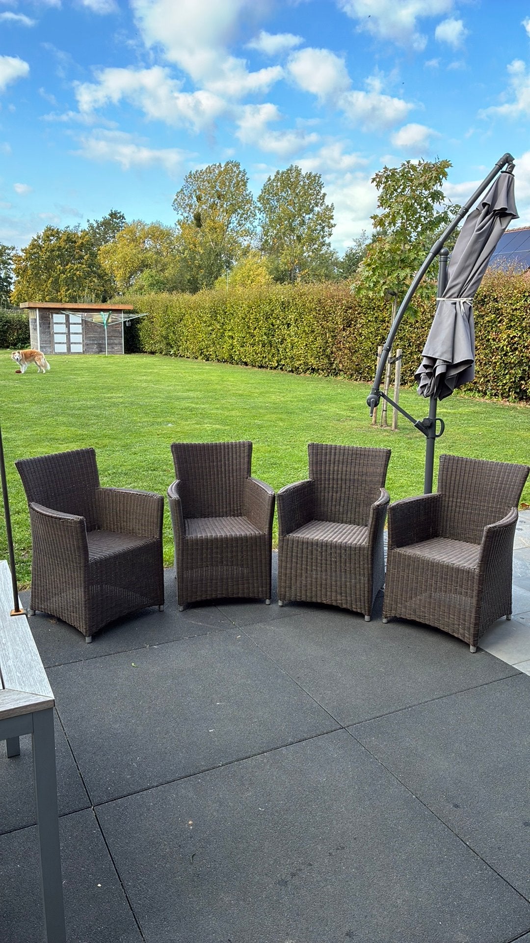 Set 4 Loom zetels/stoelen, Salons de jardin, Synthétique, Utilisé, Enlèvement