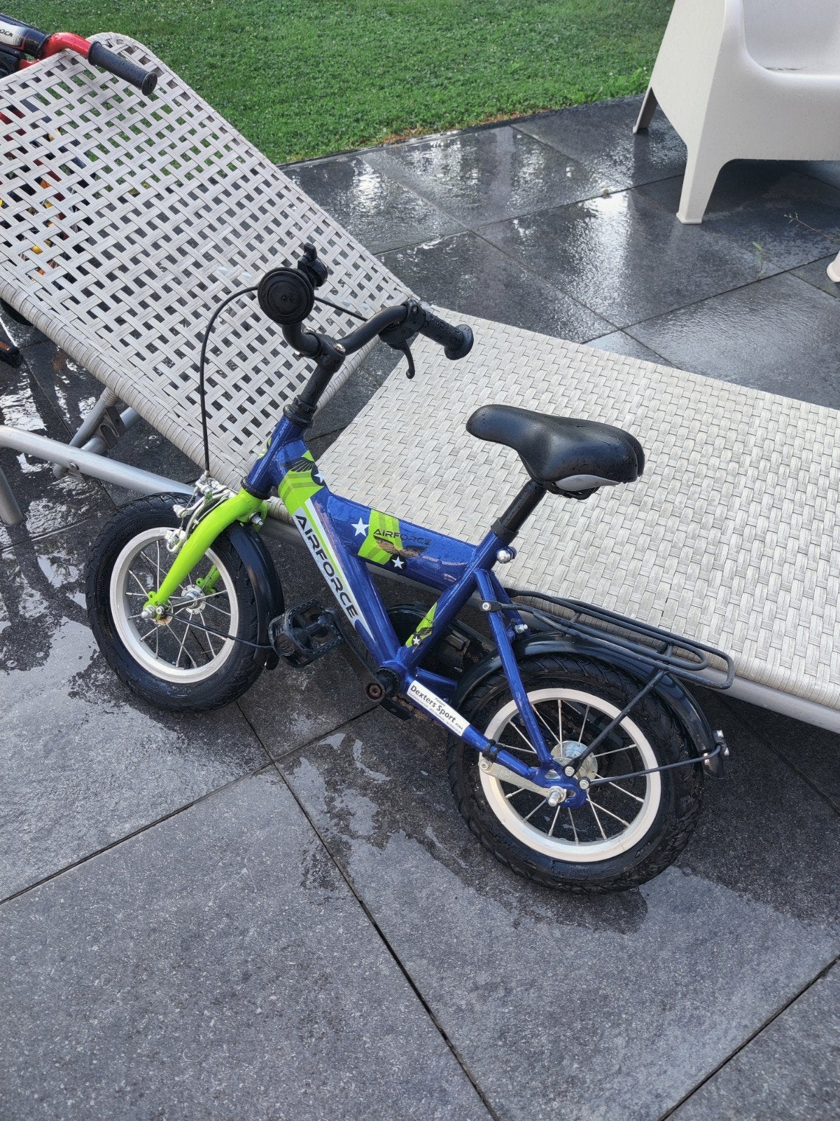 Bike fun kinderfiets Airforce 12 met steun wieltjes!, Fietsen en Brommers, Ophalen
