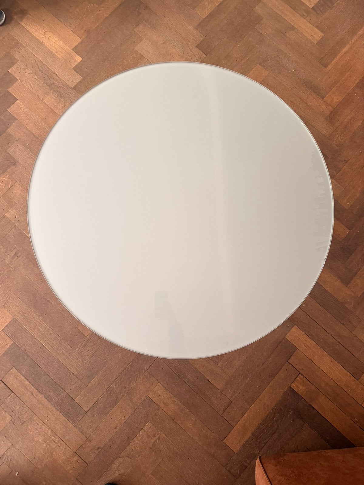 Fritz Hansen ronde salontafel, Enlèvement, Utilisé, Rond, Verre